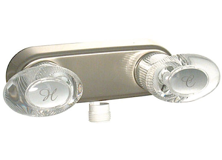 Valterra Products LLC SHOWER VALVE W/ VAC BRKR, 4IN, 2 LEVER, 1/4 TURN, PLASTIC, BRUSHED NICKEL