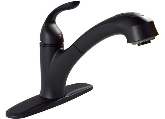 Valterra Products LLC PREMIUM SINGLE HANDLE PULL OUT FAUCET, MATTE BLACK