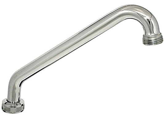 Valterra Products LLC SPOUT, 8IN HI-RISE TUBULAR FOR 2 HDL KITCHEN FAUCETS, BRASS, CHROME
