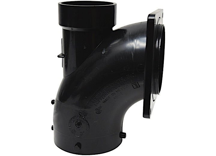 Valterra Products LLC HEEL INLET 1/4 BEND, 3IN BAYONET X 3IN ROTATING FLANGE X 2IN HUB