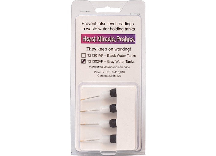 Valterra Products LLC HORST MIRACLE PROBES, FOR GRAY WATER TANKS, 4 PER CARD