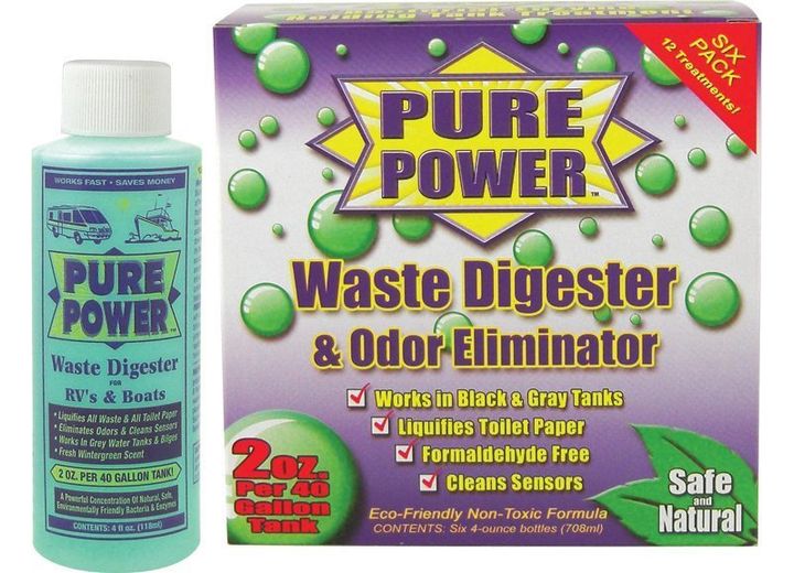 Valterra Products LLC Valterra Pure Power Green Waste Digester & Odor Eliminator Holding Tank Treatment – (6) 4 oz. Bottles