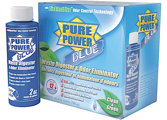 Valterra Products LLC Valterra Pure Power Blue Waste Digester & Odor Eliminator Holding Tank Treatment – (6) 4 oz. Bottles