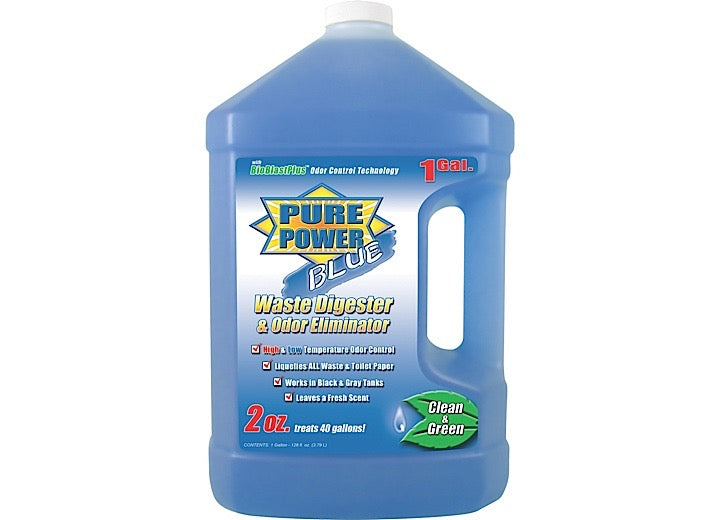 Valterra Products LLC Valterra Pure Power Blue Waste Digester & Odor Eliminator Holding Tank Treatment – 1 Gallon Bottle