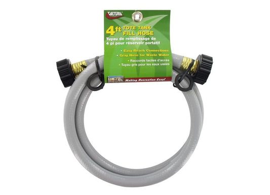 Valterra Products LLC TOTE TANK FILL HOSE, 1/2IN X 4FT, GRAY