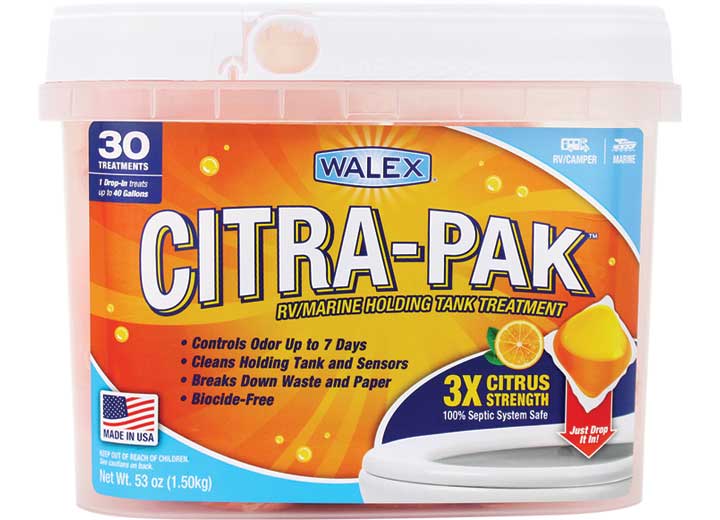 Walex Products Company, Inc CITRA-PAK RV/MARINE HOLDING TANK DEODORIZER 30PK TUB