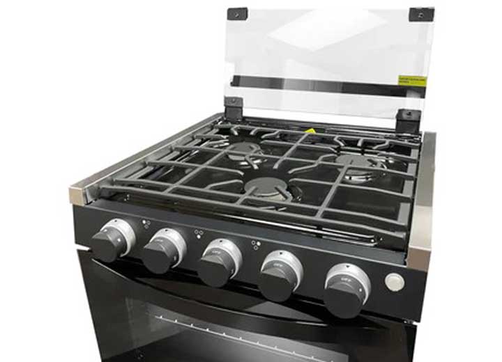 Way Interglobal GREYSTONE 17IN STAINLESS 2 IN 1 GAS RANGE, CAST IRON GRATES, GLASS TOP