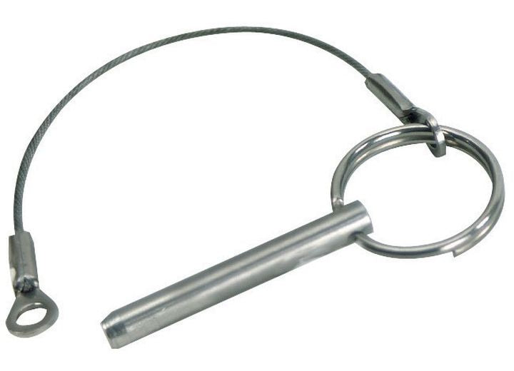 Whitecap PKGD SS QUICK RELEASE PIN 1IN &LANYARD W/TAB