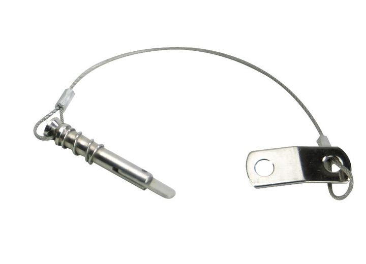 Whitecap PKGD SS SPRING TYPE PIN &LANYARD W/TAB
