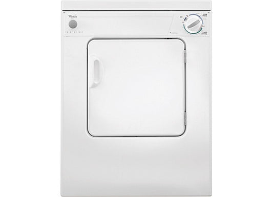 Whirlpool Corporation 22IN COMPACT DRYER, 3.4 CU FT, SIDE SWING DOOR, 3 CYCLES, 2 TEMPS, ACCUDRY, 120