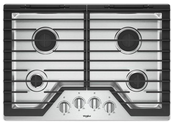 Whirlpool Corporation 30IN GAS COOKTOP W/EZ-2-LIFT HINGED CAST-IRON GRATES, STAINLESS
