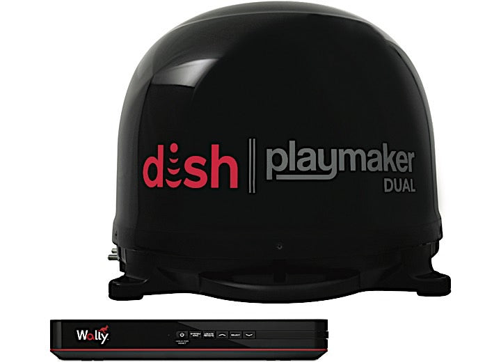 Winegard DISH Playmaker Dual Portable Automatic Satellite TV Antenna with DISH Wally Receiver - Black