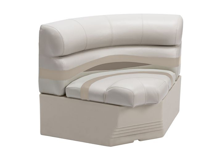 Wise Company PREMIER SERIES PONTOON 32IN BOW RADIUS CORNER SECTION CUSHION SET  - STONE / MOCHA JAVA / KHAKI
