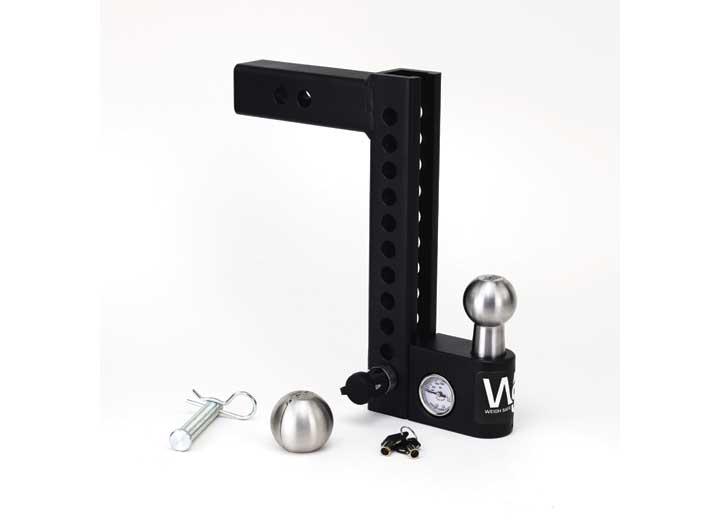 Weigh Safe 10IN DROP, 2IN SHANK AERO HITCH W/BUILT-IN SCALE 2IN STAINLESS STEEL BALL RATED FOR 12,500 LBS GTW