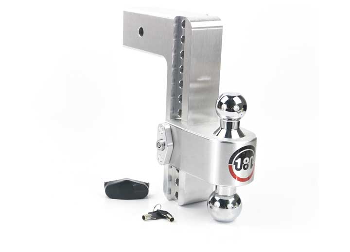Weigh Safe 180 TURNOVER BALL 10" DROP HITCH W/ 3" SHANK & CHROME PLATED  2 & 2-5/16" BALL W/W503