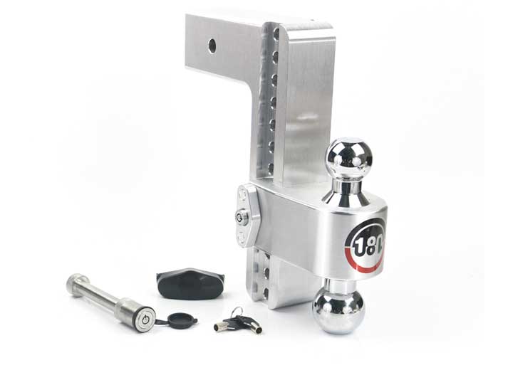 Weigh Safe 180 TURNOVER BALL 10" DROP HITCH W/ 3" SHANK & CHROME PLATED  2 & 2-5/16" BALL W/W503 KEYED ALIKE