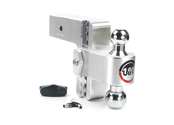 Weigh Safe 180 TURNOVER BALL 6" DROP HITCH W/ 3" SHANK & CHROME PLATED  2 & 2-5/16" BALL W/W503