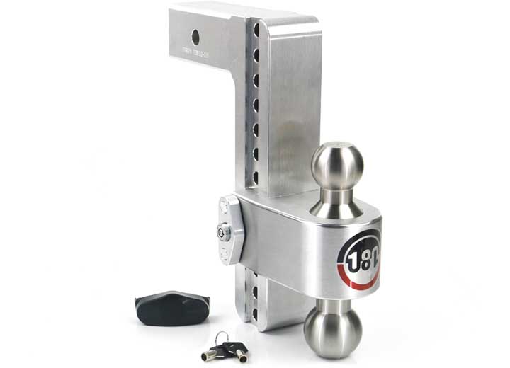 Weigh Safe TURNOVER BALL 10IN DROP HITCH W/ 2.5IN SHANK 8K/14.5K GTWR W/DUAL PIN LOCK