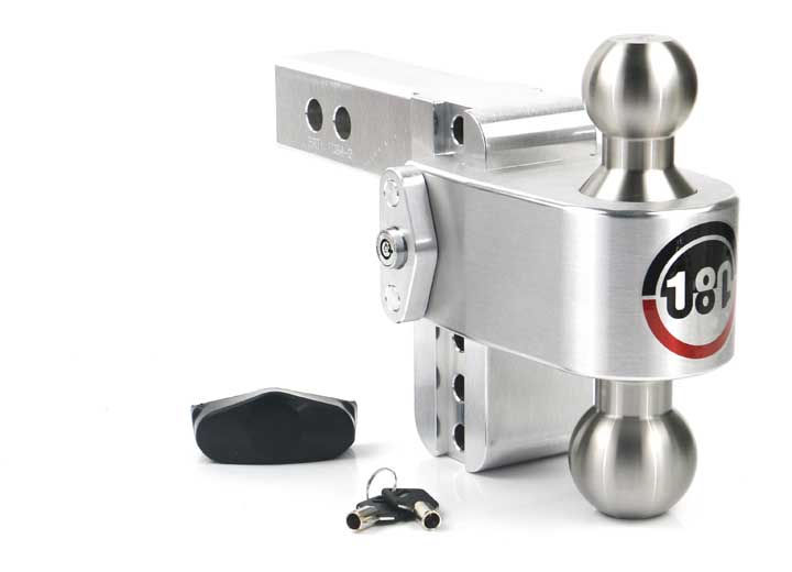 Weigh Safe TURNOVER BALL 4IN DROP HITCH W/2IN SHANK 8K/10K GTWR W/DUAL PIN LOCK