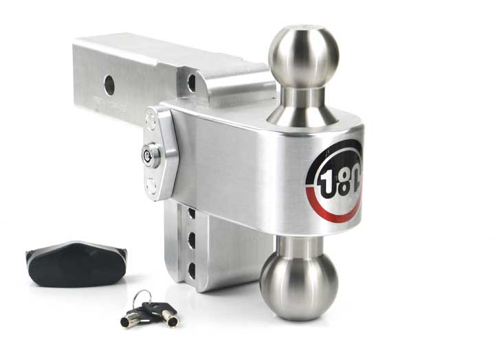 Weigh Safe TURNOVER BALL 4IN DROP HITCH W/ 2.5IN SHANK 8K/14.5K GTWR W/DUAL PIN LOCK
