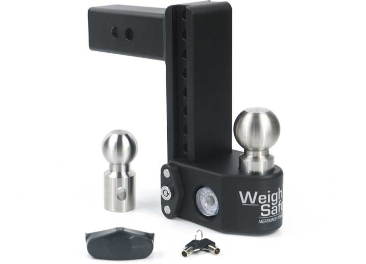 Weigh Safe TONGUE WEIGHING ADJ BALL MOUNT - INC 2IN AND 2-5/16IN BALLS- 8IN DROP- 2IN SHANK