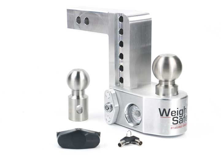WEIGH SAFE 6" DROP HITCH W/ 2" SHANK ADJUSTABLE BALL MOUNT W/ 1-7/8 & 2" BALLS