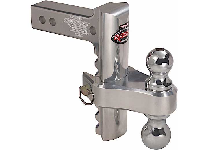 Trimax Locks 8IN PIN & CLIP ALUMINUM DROP HITCH-DUAL BALL INCLUDED