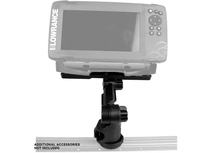 YakAttack FISH FINDER MOUNT W/LOCKNLOAD MOUNTING SYSTEM, LARGE RECTANGULAR BASE, 4IN EXT