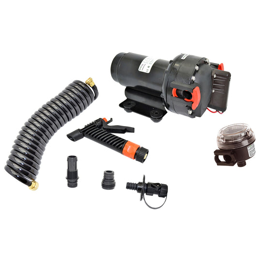 5813858138Johnson Pump Aqua Jet 5.2 GPH Washdown Pump Kit w/Hose - 12V [64534]