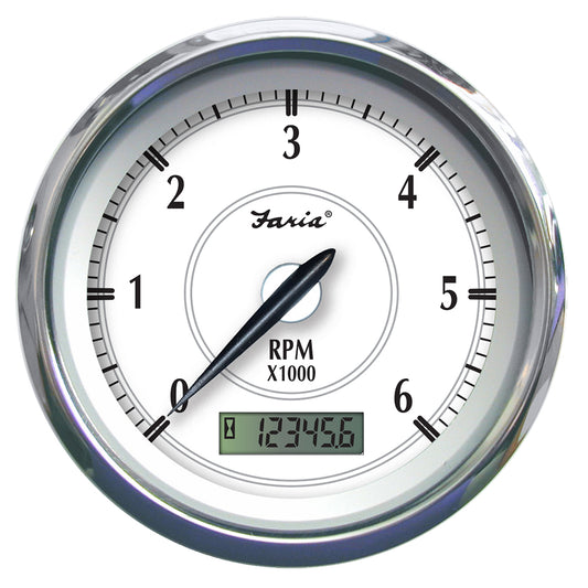 Faria Newport SS 4" Tachometer w/Hourmeter f/Gas Outboard - 7000 RPM [45005]