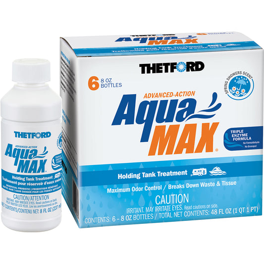 Thetford AquaMax Holding Tank Treatment - 6-Pack - 8oz Liquid - Spring Shower Scent [96634]